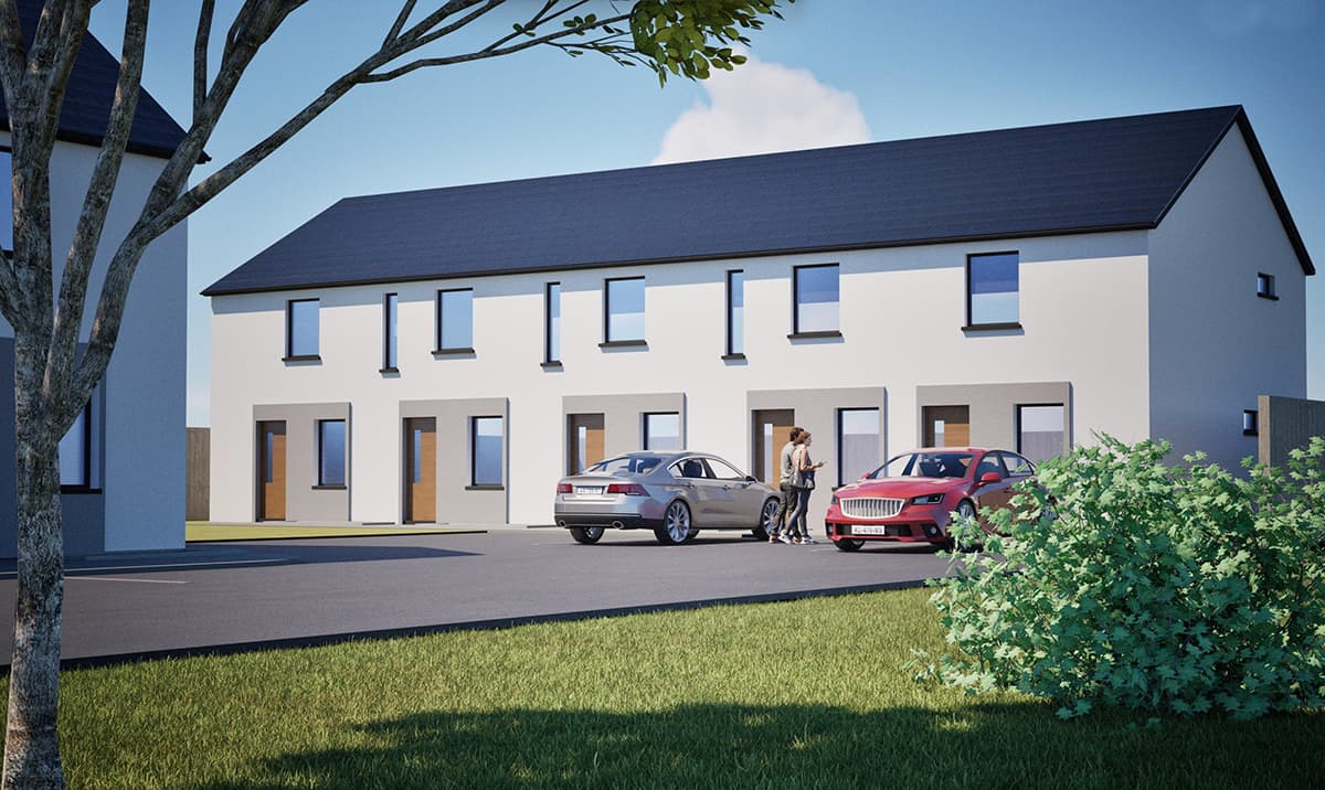 A brand-new 2-bed terraced home at Pavillon Court, minutes from Westport town centre